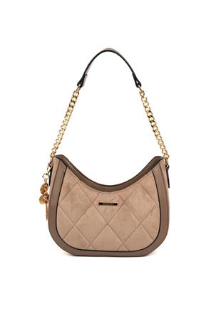 Silver & Polo SP1168 Kadın Omuz Çantası Süet Vizon-Vizon