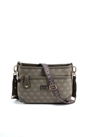 Silver & Polo SP1160 Kadın Çapraz Çanta Monogram Y.Yeşil