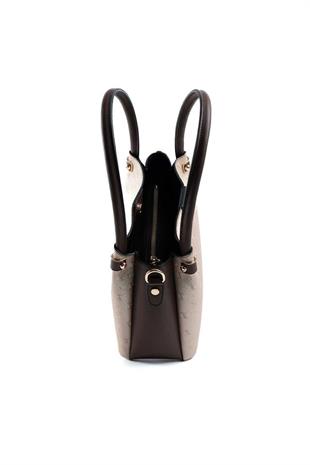 Silver & Polo SP1254 Kadın El Çantası Logolu Nut-Kahve