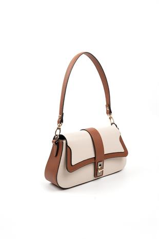 Silver & Polo Bej - Taba SP1177 Kadın Omuz Çantası