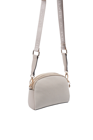 Silver & Polo SP1144 Kadın Çapraz Çanta King Desen Kum-Kum Beji