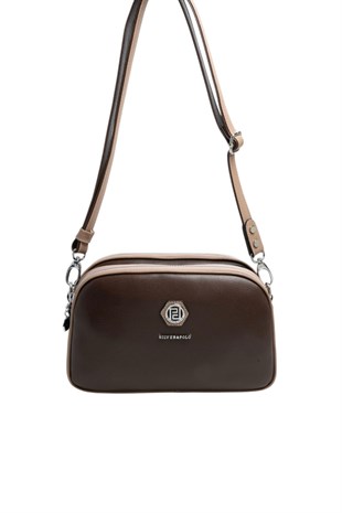 Silver & Polo SP745 Kadın Çapraz Çanta Düz Kahve-Latte