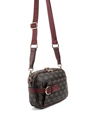 Silver & Polo Kahve Sarı - Bordo SP1256 Çapraz Çanta