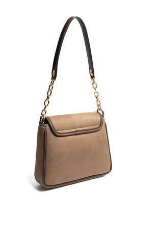 Silver & Polo SP1147 Kadın Omuz Çantası Süet Vizon-Kahve