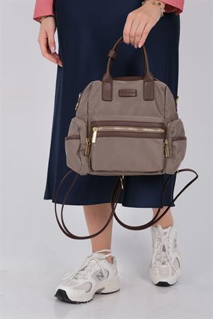 1211 Kadın Sırt Çantası  Kum-Kahve