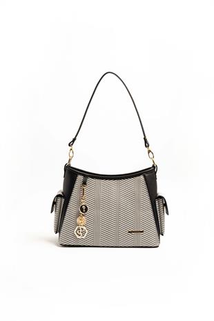 Silver & Polo Siyah Beyaz - Siyah SP1183 Kadın Omuz Çantası