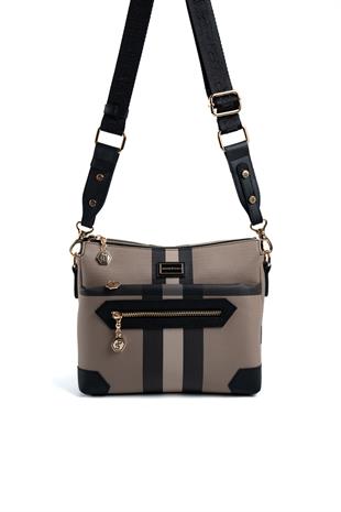 Silver & Polo Kahve - Siyah SP1110 Kadın Çapraz Çanta