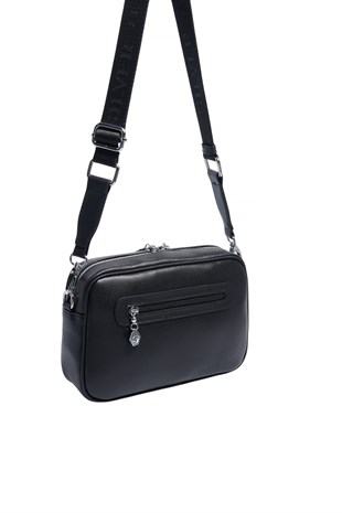 Silver & Polo SP1280 Kadın Çapraz Çanta Düz Siyah-Siyah