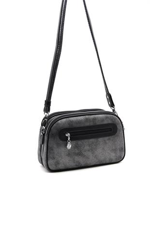 Silver & Polo SP745 Kadın Çapraz Çanta Petek M.Gümüş-Siyah