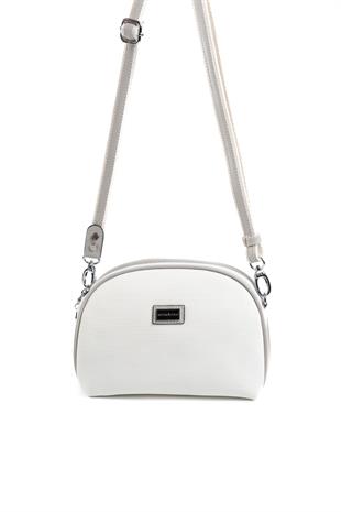 Silver & Polo Beyaz - A.gri SP765 Kadın Çapraz Çanta