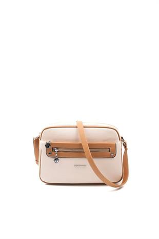 Silver & Polo SP753 Kadın Çapraz Çanta Petek Bej-A.Taba
