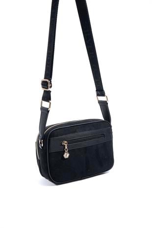 Silver & Polo SP1162 Kadın Çapraz Çanta Süet Siyah