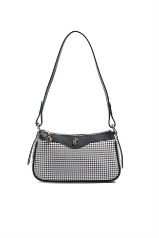 Silver & Polo SP1274 Kadın Çapraz Çanta King Desen Siyah