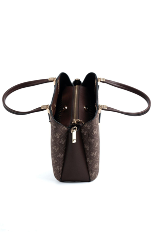 Silver & Polo SP1205 Kadın El Çantası Monogram Kahve-Kahve