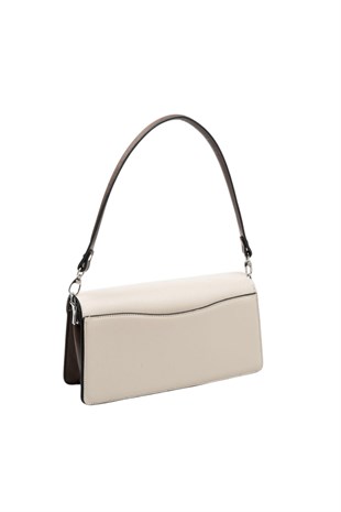 Silver & Polo SP1279 Kadın Çapraz Çanta Düz Bej-M105Koyu Bej-M105Kahve