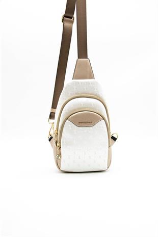 Silver & Polo SP959 Kadın Vücut Çantası Logolu Sedef-S.Nut