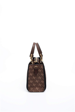Silver & Polo SP1133 Kadın El Çantası Monogram Kahve