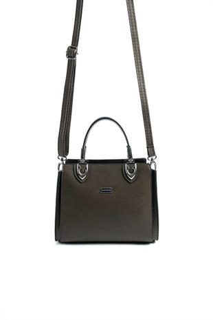 Silver & Polo SP1133 Kadın El Çantası Düz Zeytuni