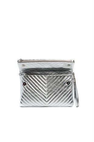 Silver & Polo SP1134 Kadın Portföy & Clutch Crash Gümüş-Gümüş