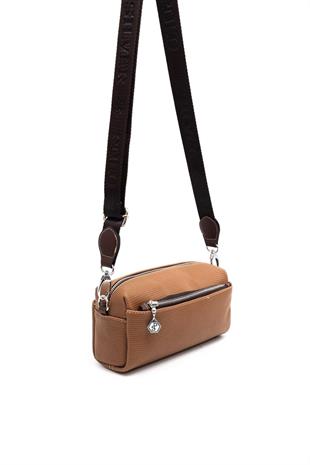 Silver & Polo SP1142 Kadın Çapraz Çanta Petek Karamel-Kahve