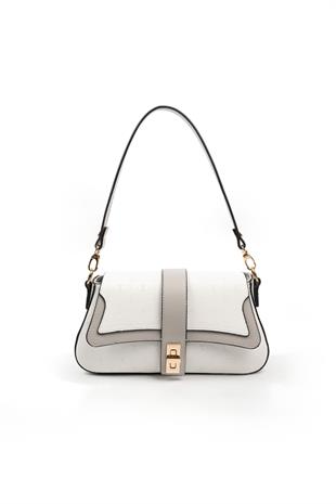 Silver & Polo Beyaz - A.gri SP1177 Kadın Omuz Çantası