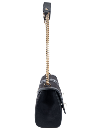 Silver Polo SP1139 Kadın Çapraz Çanta Süet Siyah-Siyah