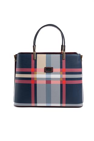 Silver & Polo Lacivert - Bordo SP924 Kadın El Çantası