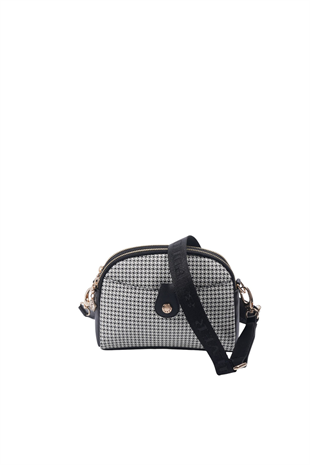 Silver & Polo SP1144 Kadın Çapraz Çanta King Desen Siyah