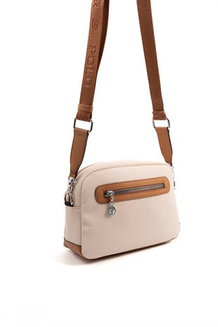 Silver & Polo Bej - A.Taba SP1201 Kadın Çapraz Çanta