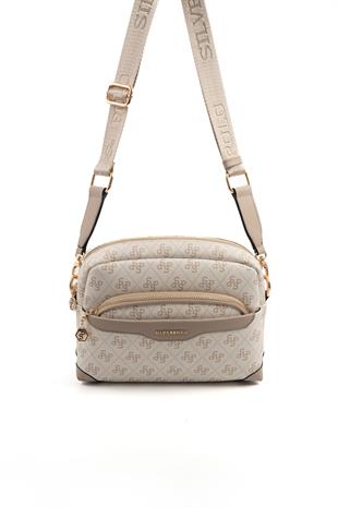 Silver & Polo Bej - Kum SP1201 Kadın Çapraz Çanta