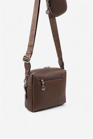 Silver & Polo SP1038 Kadın Çapraz Çanta Petek Kahve