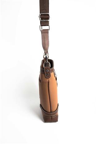 Silver & Polo SP1120 Kadın Çapraz Çanta Petek Karamel-Kahve