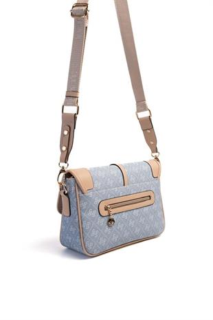 Silver & Polo SP1182 Kadın Çapraz Çanta Monogram Mavi-Ten