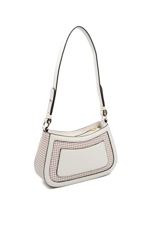 Silver & Polo SP1132 Kadın Çapraz Çanta King Desen Bordo-Kemik