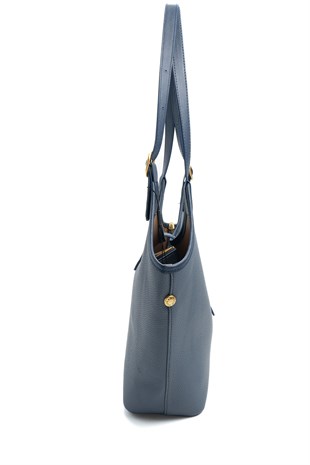 Silver Polo 1246 Kadın Omuz Çantası Mini Rolax Mavi-Mavi