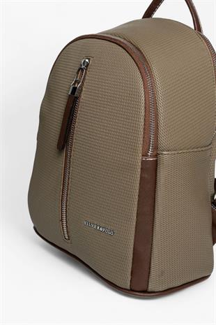 Silver & Polo SP901 Kadın Sırt Çantası Petek L.Haki-Kahve