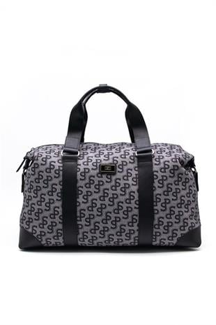 Silver & Polo SP873 Kadın Seyahat Çantası Sp.Baskı Gri-Siyah