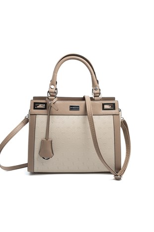 Silver & Polo SP1174 Kadın El Çantası Fashion Bej-Latte