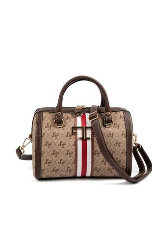 Silver & Polo Koyu Bej - Kahve SP1091 El Çantası