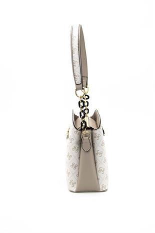 Silver Polo SP937 Kadın Omuz Çantası Monogram Bej-Kum