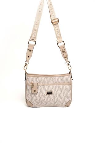 Silver & Polo SP1160 Kadın Çapraz Çanta Ç.Örgü Bej-Kum