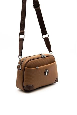 Silver & Polo SP1094 Kadın Çapraz Çanta Petek Karamel-Kahve