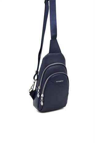 Silver & Polo SP959 Kadın Vücut Çantası Düz Lacivert