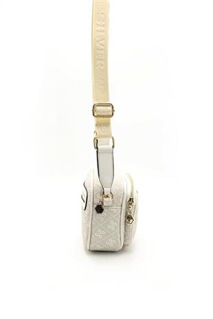 Silver & Polo SP1111 Kadın Çapraz Çanta Monogram Taş-Kemik