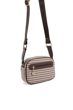 Silver & Polo Kahve Sarı - Kahve SP1111 Kadın Çapraz Çanta