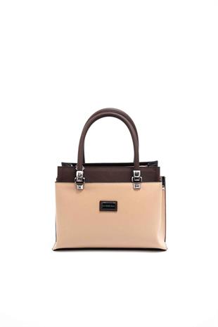 Silver & Polo SP826 Kadın El Çantası Düz Nut-Kahve