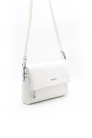 Silver & Polo SP963 Kadın Çapraz Çanta Petek Beyaz