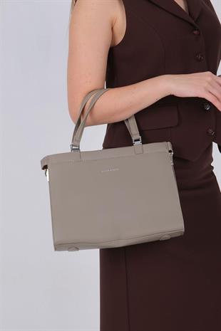 Silver & Polo SP1237 Kadın El Çantası  Bej