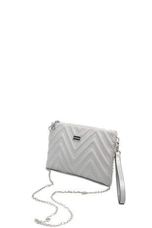 Silver & Polo SP1250 Kadın Portföy & Clutch Crash Gri-Gri