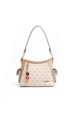Silver & Polo Bej - Kum SP1183 Kadın Omuz Çantası